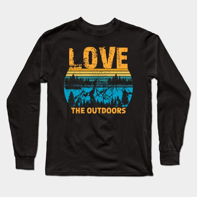 Love The Outdoors Long Sleeve T-Shirt by Creative Brain